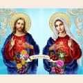 Схема для вышивания бисером А-СТРОЧКА "Непорочное Сердце Марии и Св. Сердце Иисуса"